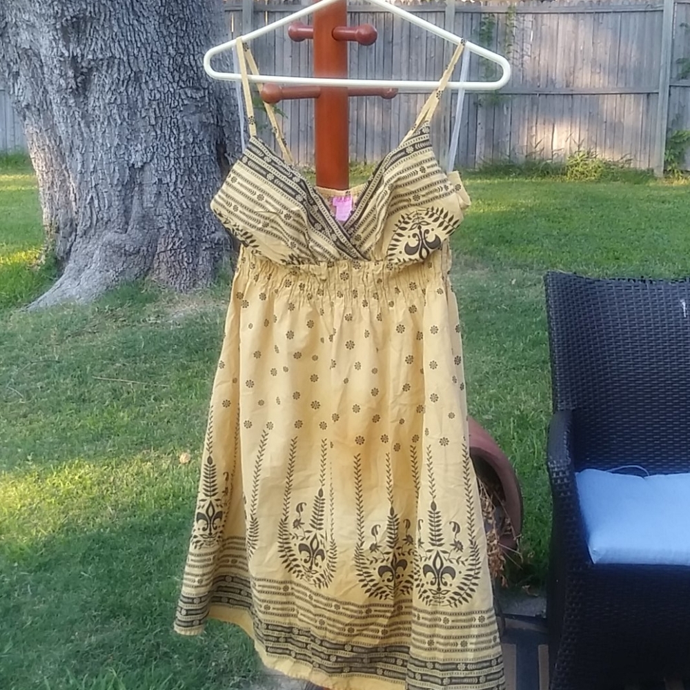 Boho style spaghetti strap empire waist sundress